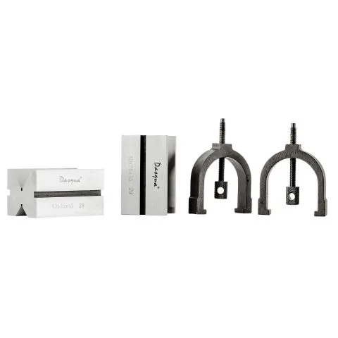 Endast denna vecka 495205 Dasqua V-block med 2 block & 2 spännbyglar, 70x45x40 mm